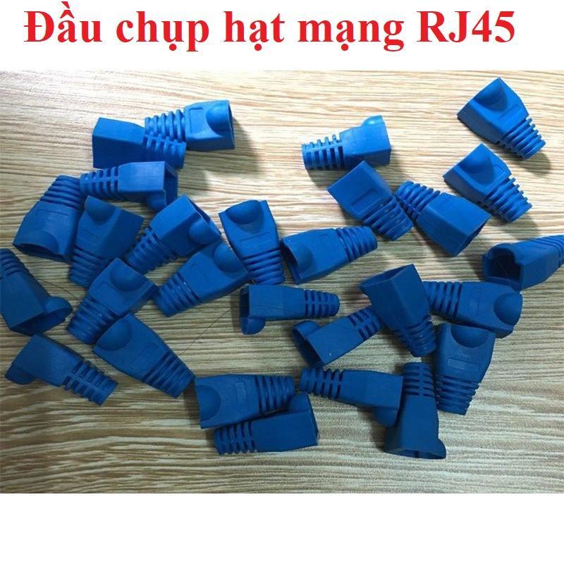 [Mã ELHA9 giảm 15% đơn 50K] Túi 100 đầu chụp dây mạng Cat5 có móc gài (Xanh)