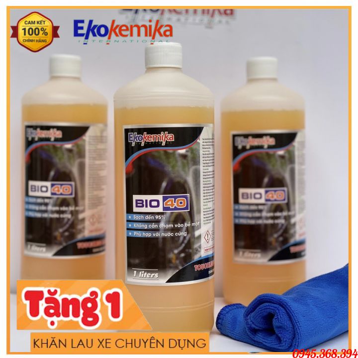 Dung dịch rửa xe không chạm cao cấp nhập khẩu từ Châu Âu - Ekokemika Bio 40 Tặng 1 khăn lau xe