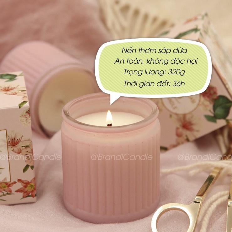 Nến thơm yucandle size nhỏ hũ sắc màu sáp dừa thiên nhiên