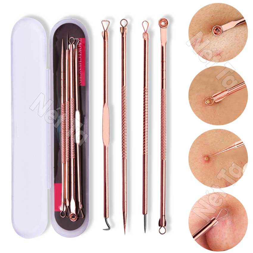 Combo 4 cây nặn mụn chuyên nghiệp màu đồng T006