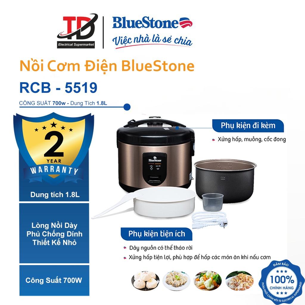 Nồi cơm điện Bluestone RCB-5519 1.8L - Bảo Hành điện tử 24 tháng - Hàng chính hãng