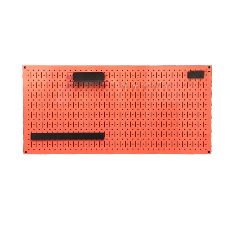 Vách lưới pegboard treo tường màu Đỏ + Phụ kiện