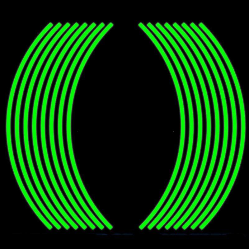 Set 16 miếng dán phản quang trang trí vành bánh xe mô tô