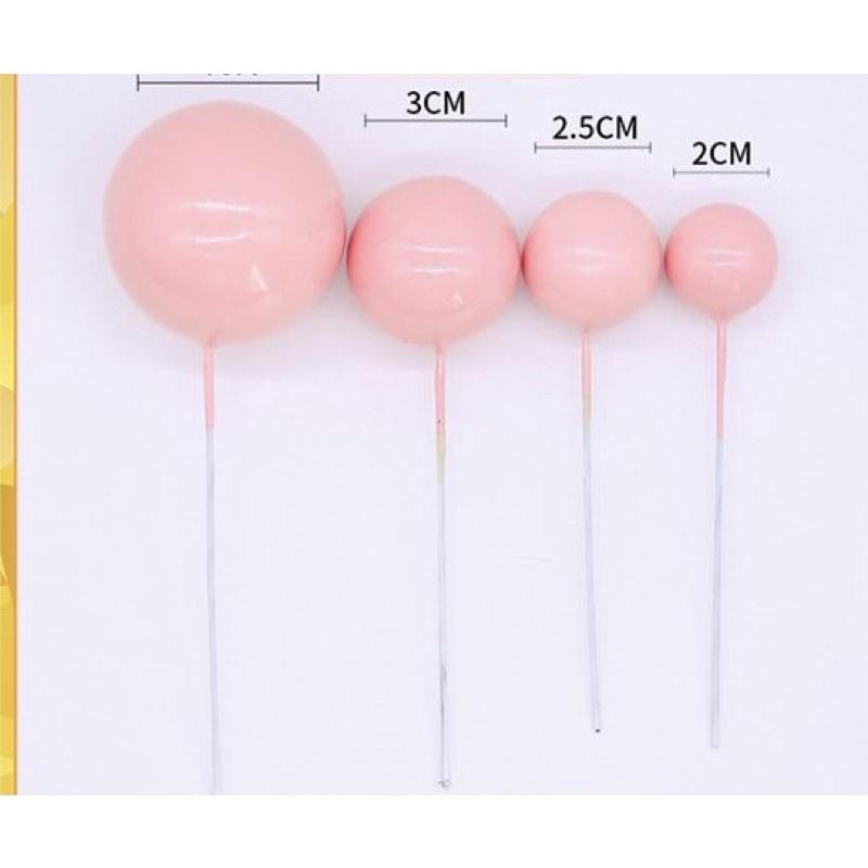 Bi trang trí bánh kem, túi 40 viên 4 size 1 màu