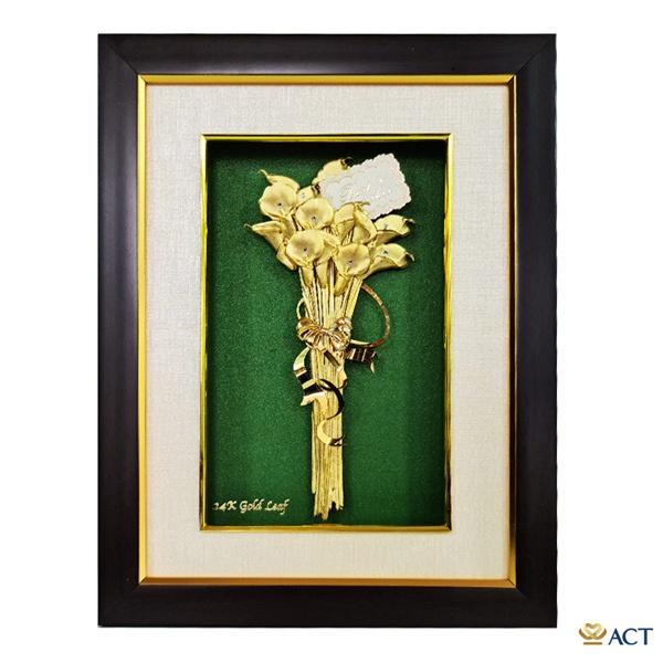 Tranh Bó Hoa Rum dát vàng 24k- quà tặng vợ, quà tặng bạn gái, quà 20/10, quà 8/3, quà valentine, quà giáng sinh