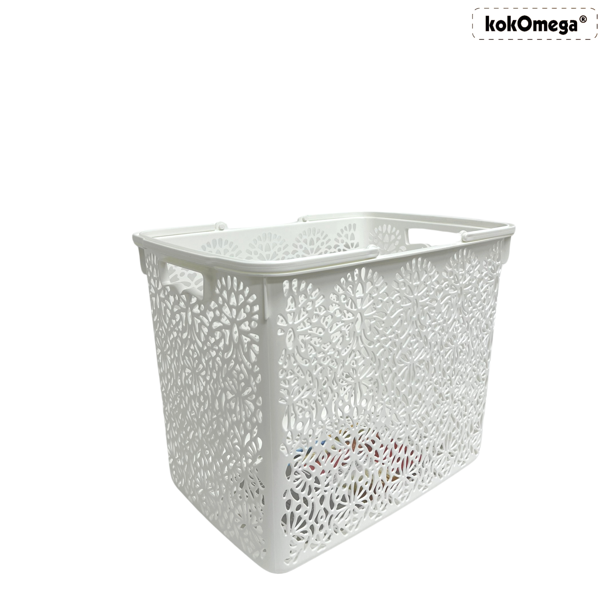 Giỏ Nhựa Hàn Quốc kokOmega Đựng Quần Áo, Tiện Lợi, Có Quai Xách ( AJ-0235)