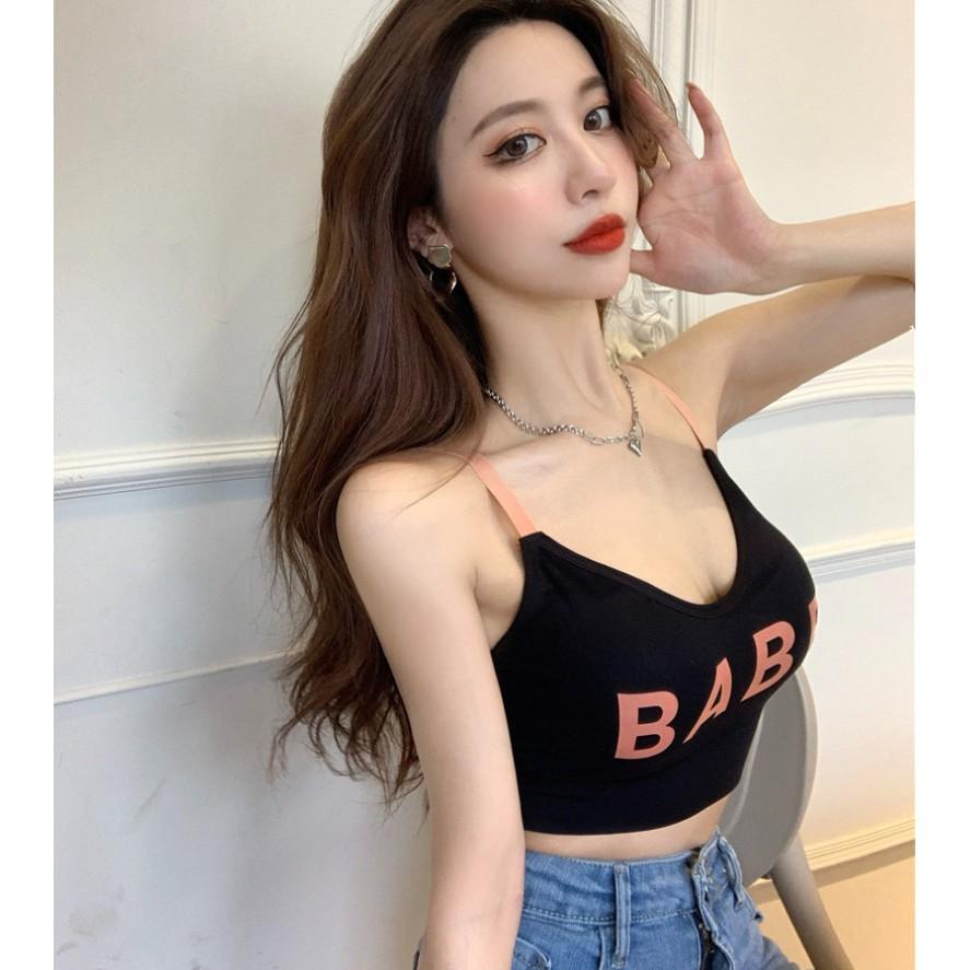 Áo tập gym hai dây trẻ trung năng động, cá tính, áo bra babe cotton 2021 AB/306