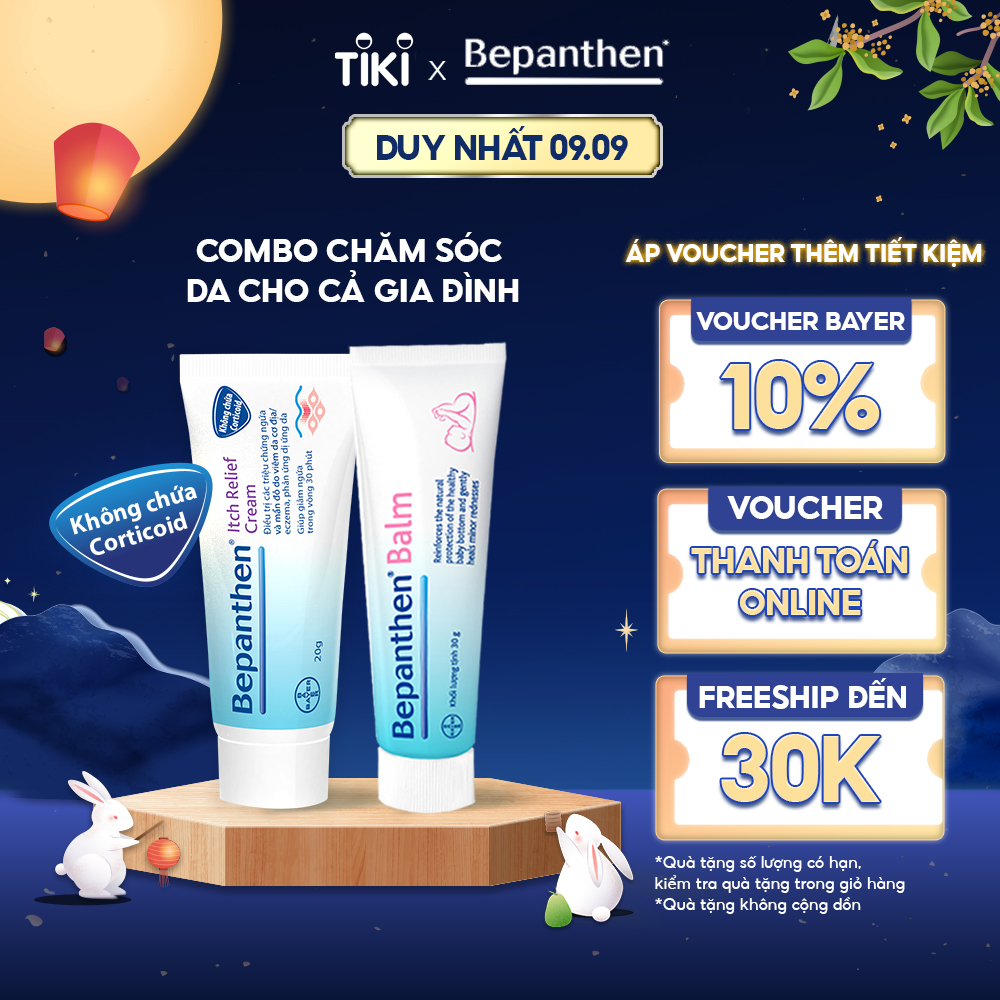 Combo 2 Kem Giảm Ngứa BEPANTHEN Itch Relief Cream 20G x2 Giảm Ngứa Nhanh Trong 30 Phút