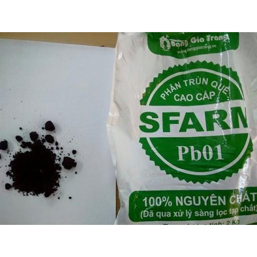 Phân trùn quế nguyên chất Sfarm Pb01 2kg - phân chuyên dùng cho hoa cây cảnh.