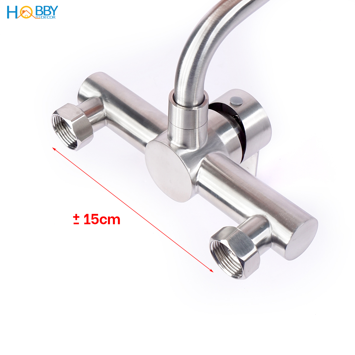 Vòi rửa chén nóng lạnh gắn tường inox 304 Hobby Home Decor ANL2