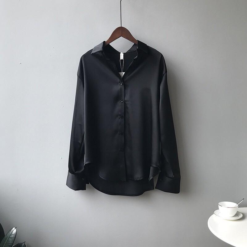ÁO SƠ MI LỤA FORM RỘNG CÀI NÚT