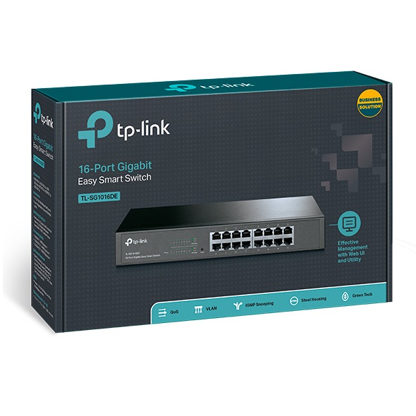 Bộ chia mạng thông minh dễ dàng 16 Port Gigabit tp-link TL-SG1016DE - Hàng Chính Hãng