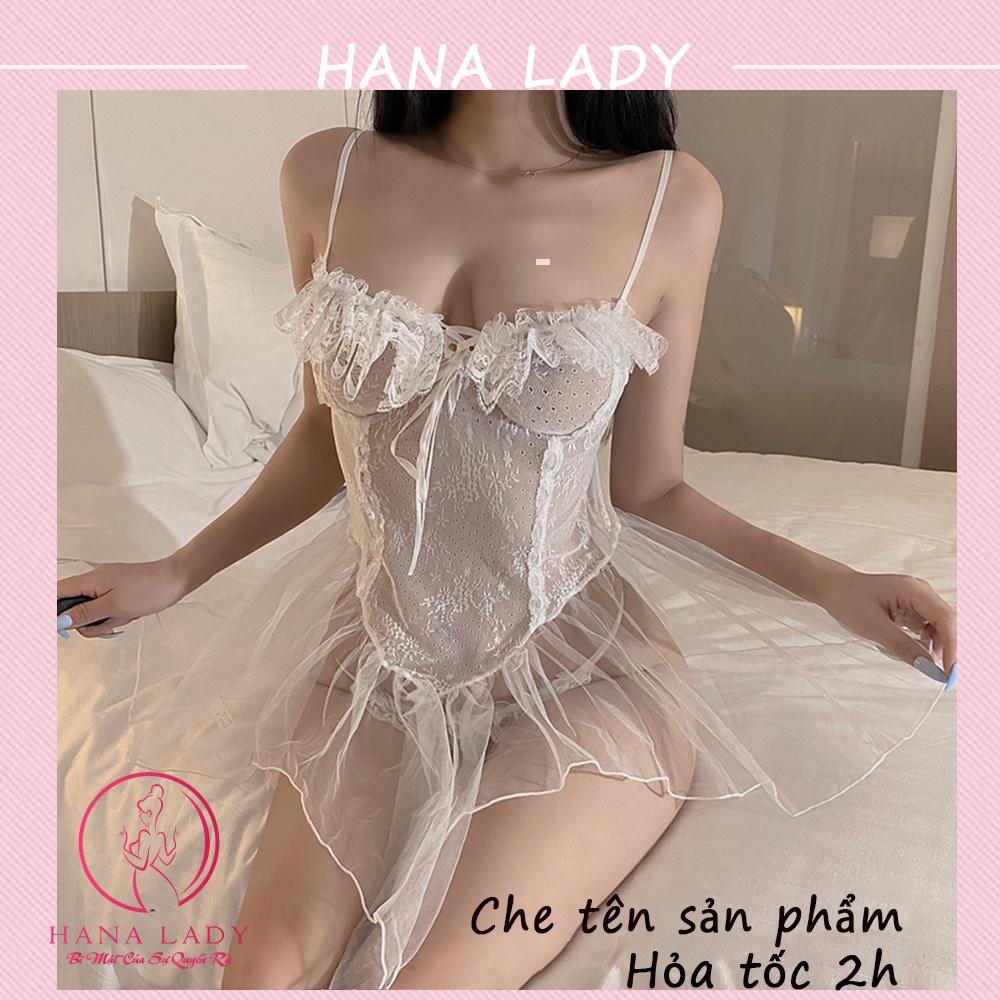 Váy ngủ sexy xuyên thấu - Đầm ngủ 2 dây quyến rũ gợi cảm VN451