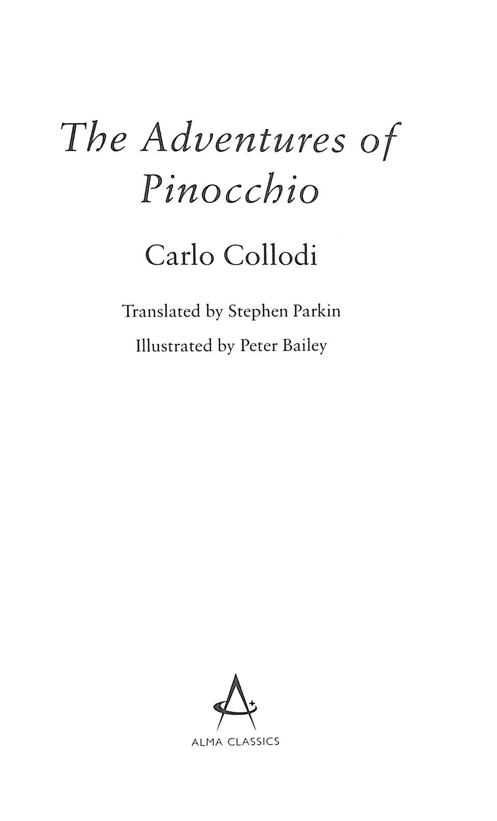 The Adventures Of Pinocchio (Alma Junior Classics)