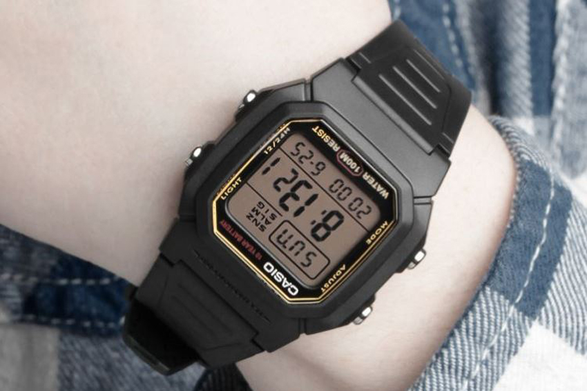 Đồng Hồ Nam Dây Nhựa Casio W-800HG-9AVDF (44 x 36 mm) - Mặt Đen