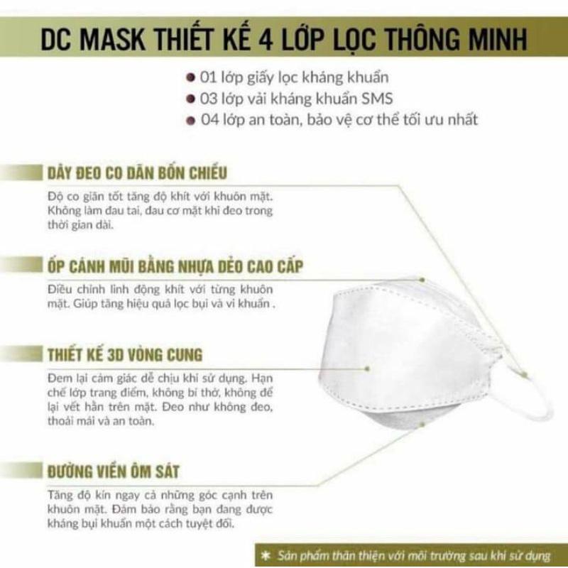 Khẩu trang DC Mask ( sét 5 túi gồm 50 khẩu trang)