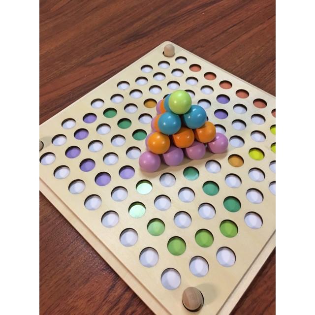 Đồ chơi Gỗ Bộ gắp hạt kèm bát siêu xịn rèn vận động tinh Montessori