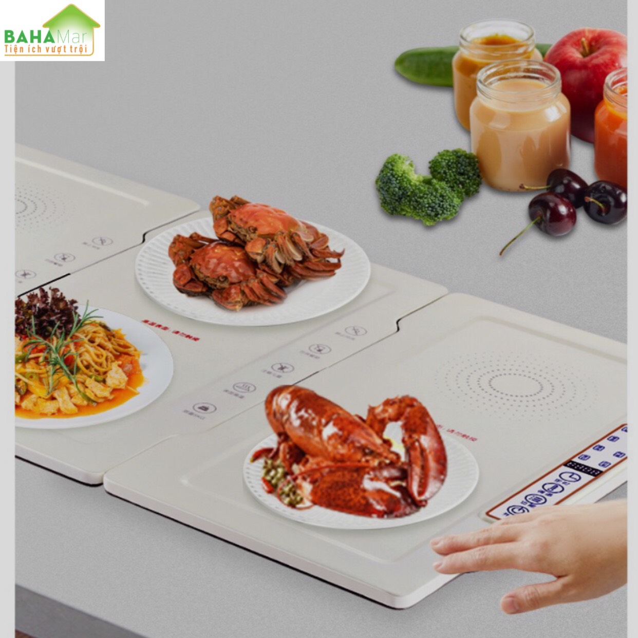 MÂM GIỮ NHIỆT THÔNG MINH HÂM NÓNG MÓN ĂN "BAHAMAR" giữ nhiệt đa năng dùng phù hợp mọi chất liệu nồi, bát, đĩa, thích hợp với nhiều loại nồi đáy phẳng chịu nhiệt cao