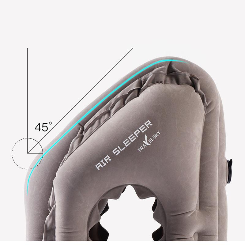 Nâng Cấp Bơm Hơi Đệm Khí Du Lịch Gối Tựa Đầu Cằm Hỗ Trợ Đệm Cho Máy Bay Máy Bay Xe Ô Tô Văn Phòng Còn Lại Cổ Ngủ Trưa Gối