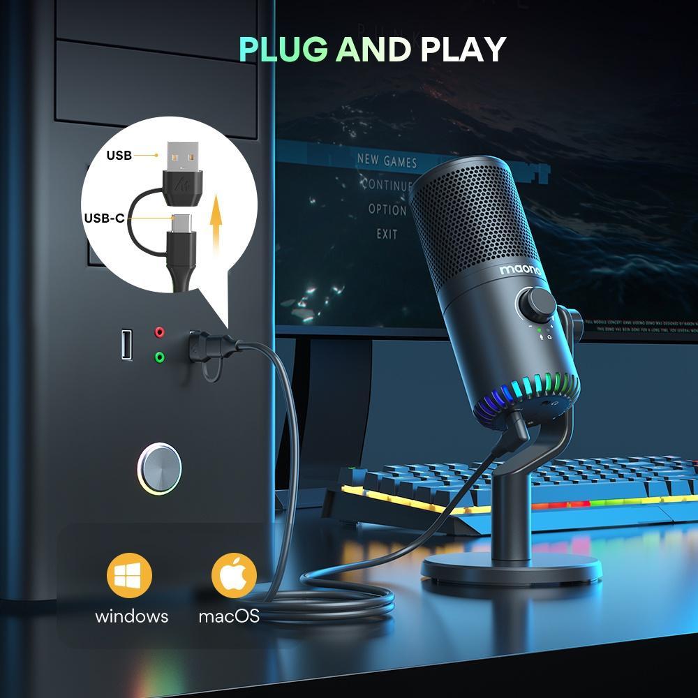 Mic thu âm MAONO DM30-A Cho PC Điện Thoại livestream