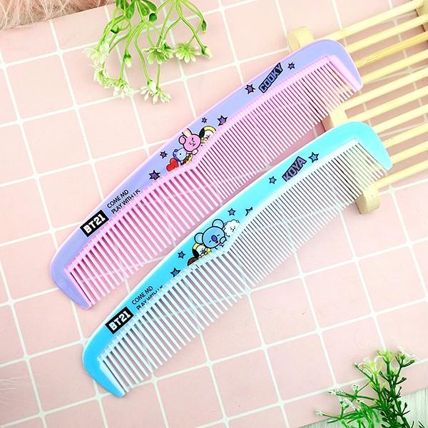 Lược chải tóc mẫu đẹp răng to và răng nhỏ họa tiết màu sắc cực đẹp