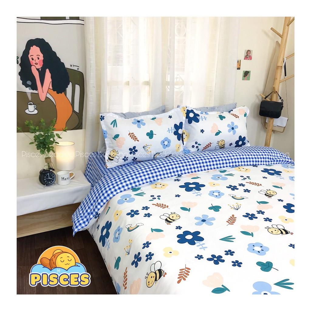 Bộ Chăn Ga Gối Cotton Poly Hoa Thổ Cẩm