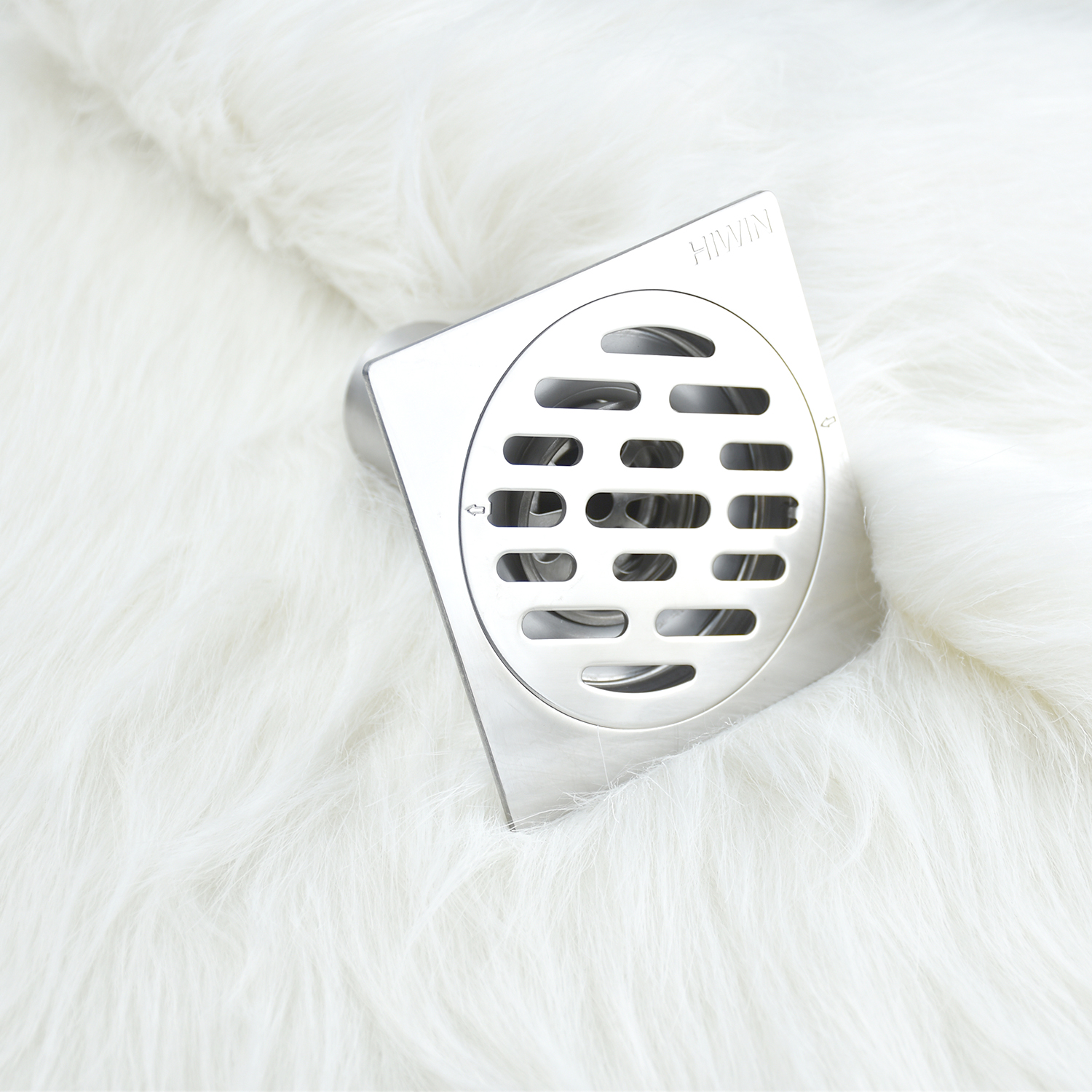 Phễu ga thoát sàn ngăn mùi hôi thoát nước nhanh inox 304 mặt mờ HIWIN FD-4320S