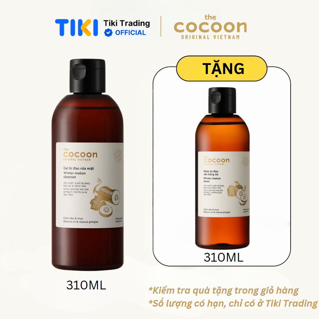 Sữa rửa mặt dạng Gel bí đao rửa mặt Cocoon 310ml