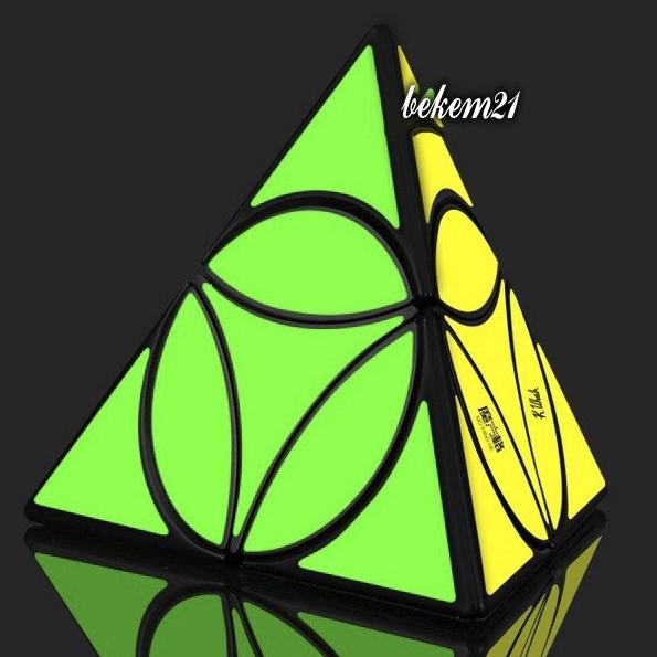 Rubik Biến Thể Tam Giác Tròn Tam Giác QiYi Ancient Coin Pyraminx Viền Đen
