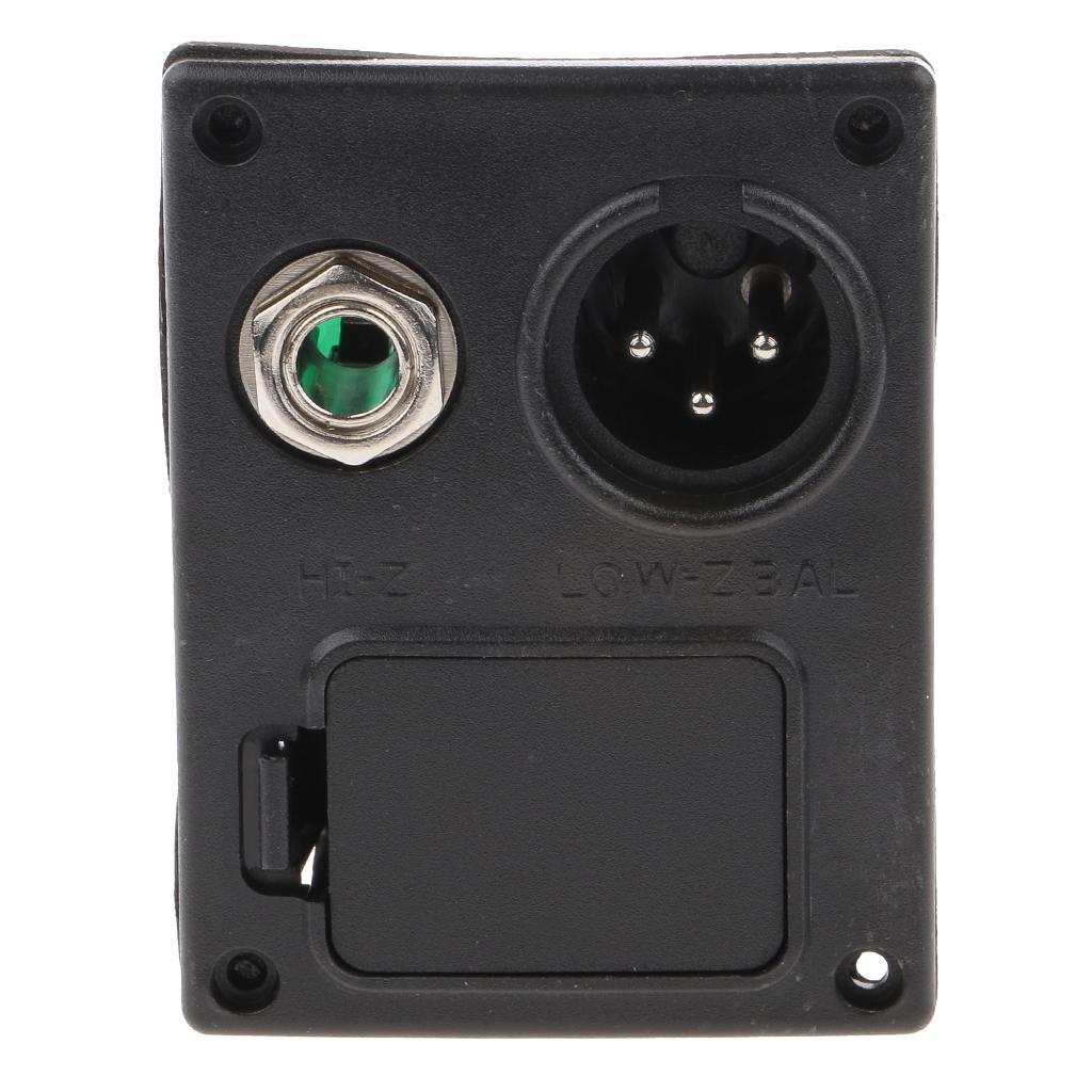 9V Guitar Bass EQ Pickup Battery Box Case w/ Circuit Black
