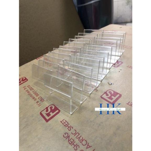 Acrylic Kệ menu mica chữ L mini, để bảng giá, thông tin sản phẩm, menu để bàn nhiều kích thước , Acrylic
