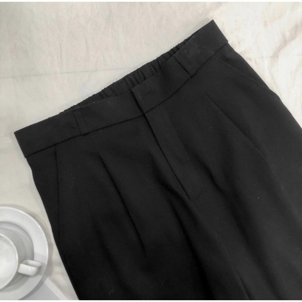 Quần dài kaki lưng thun cài cúc ống suông - vải kaki mềm