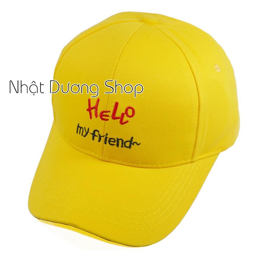 Nón kết Hello my friend khóa xịn - Chất liệu Kaki oát mềm tạo cảm giác thoải mái và sang trọng cho người đội