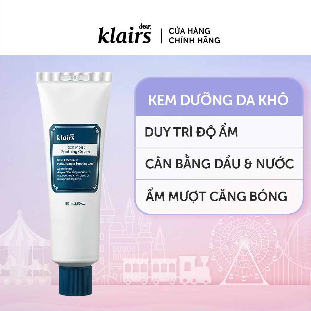 Kem dưỡng Dear Klairs Rich Moist Soothing Cream 80 ml