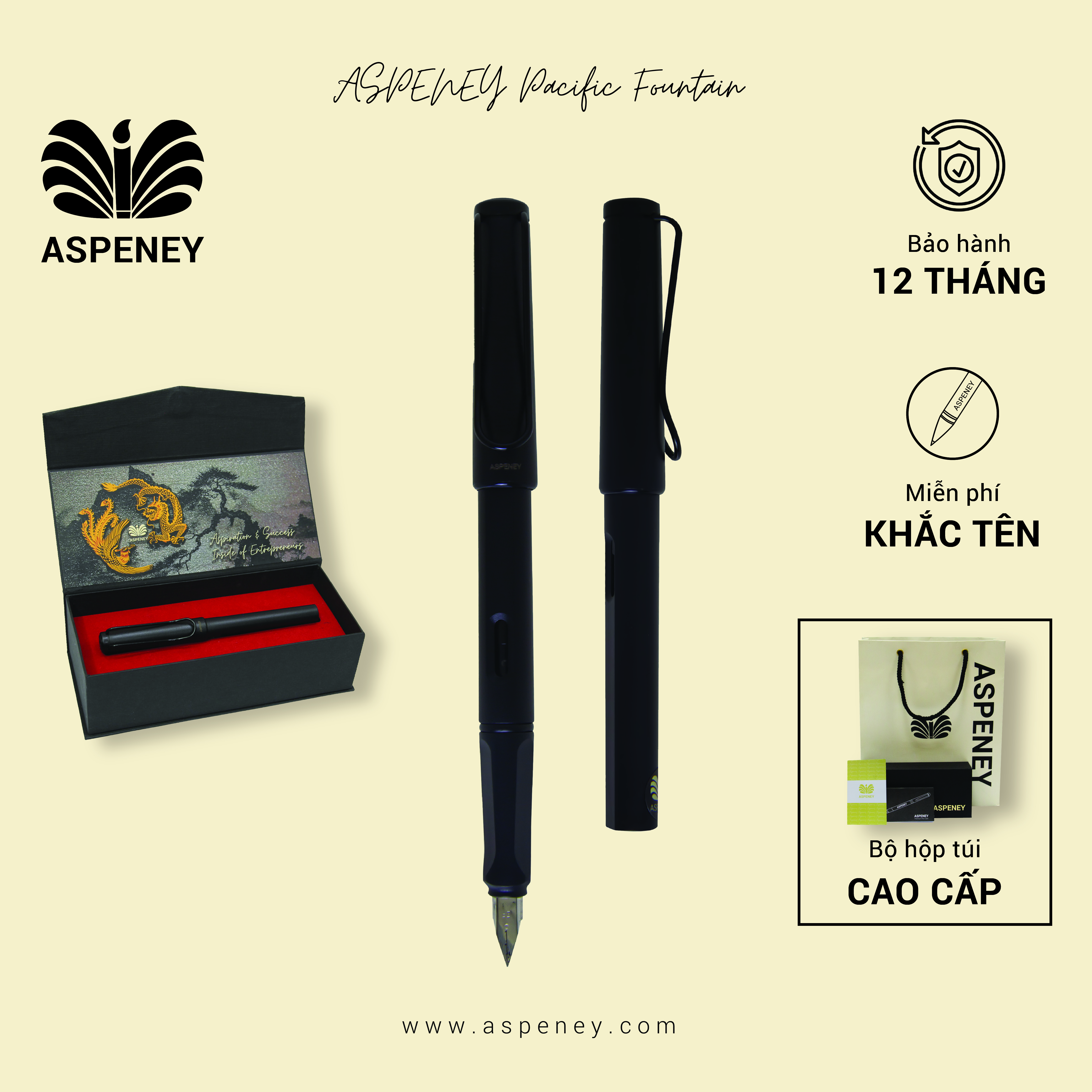 Bút máy ASPENEY Pacific Fountain Pen