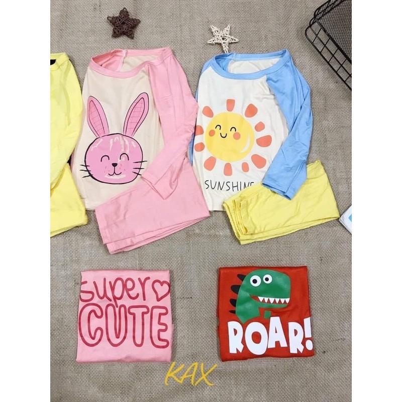 Bộ dài tay thun lạnh Kwoo cho bé