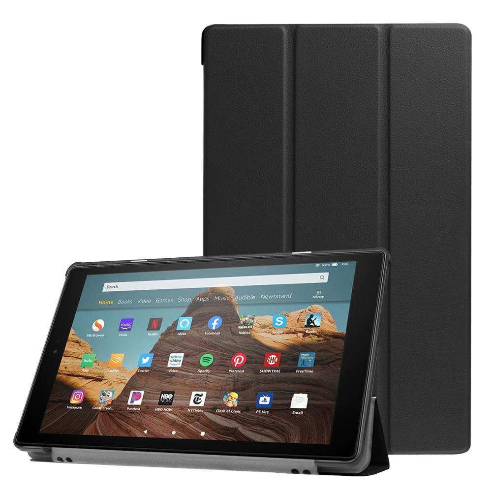 Bao Da Máy Tính Bảng Nắp Lật Nam Châm Thông Minh Có Ngăn Đựng Bút Cho Amazon Kindle Fire Hd10 2019 2017
