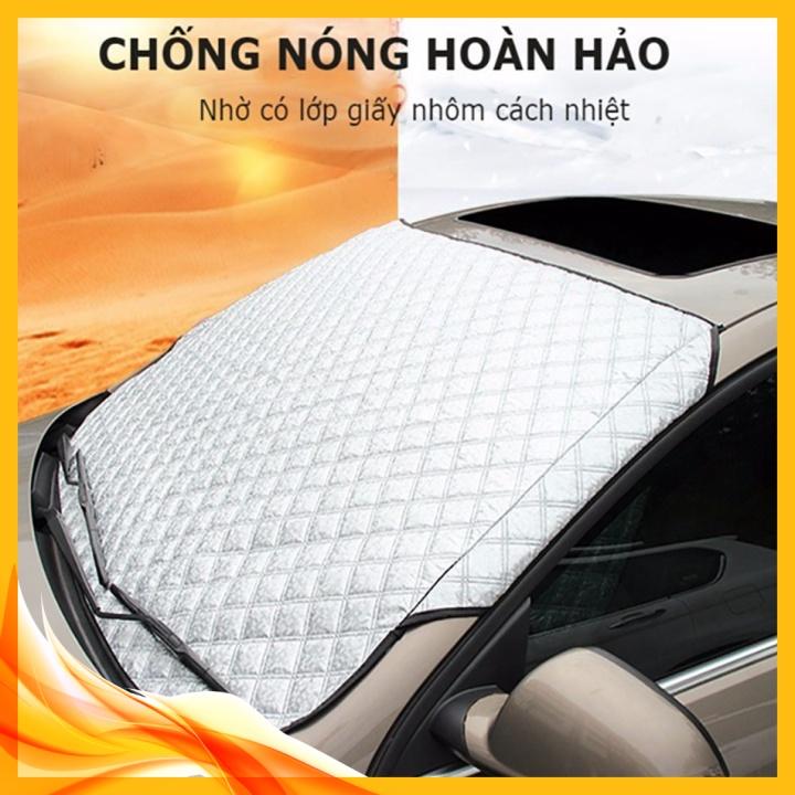 ️ Tấm che nắng kính lái ô tô sợi nhôm cách nhiệt 3 lớp 5D