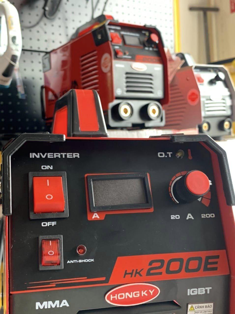 MÁY HÀN QUE ĐIỆN TỬ MMA INVERTER 200A 220V (1.6-3.2MM) HỒNG KÝ HK200E - HÀNG CHÍNH HÃNG