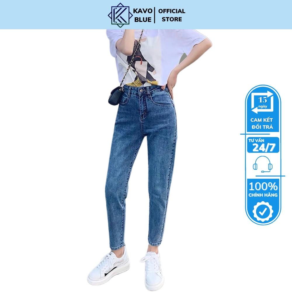 Quần Jean Nữ Baggy KAVO BLUE Màu Xanh Tôn Dáng