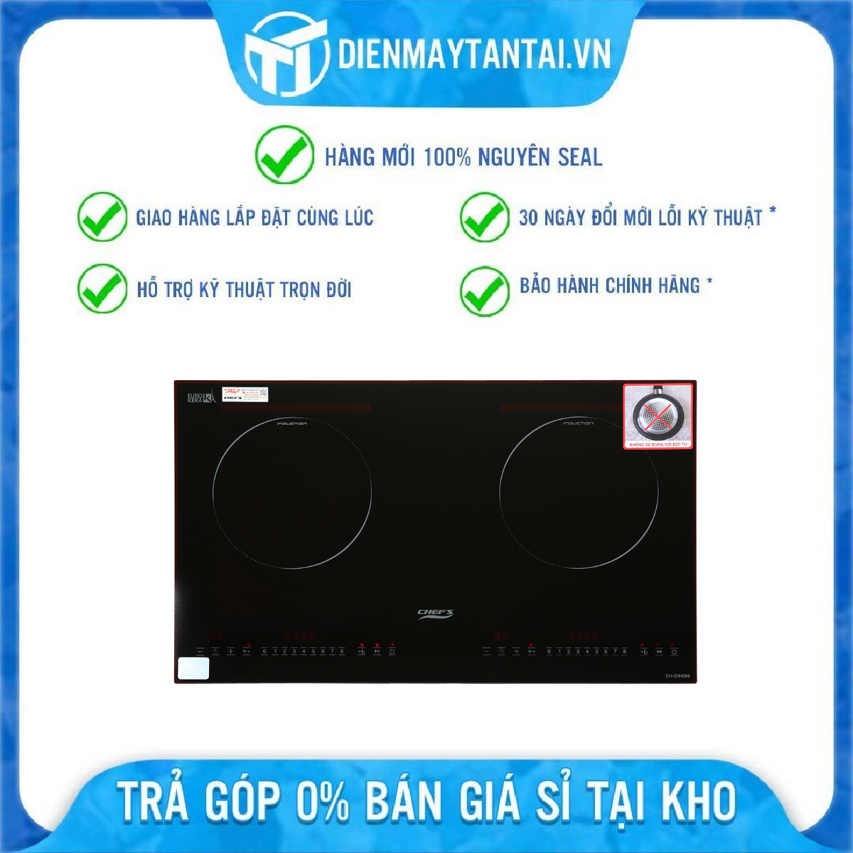 Bếp từ đôi lắp âm Chef's EH-DIH206 - hàng chính hãng