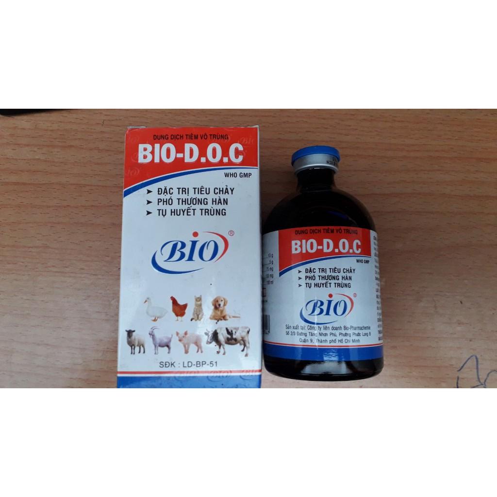 Bio DOC 100ml. Viêm phổi, thương hàn heo, gà, chó, mèo
