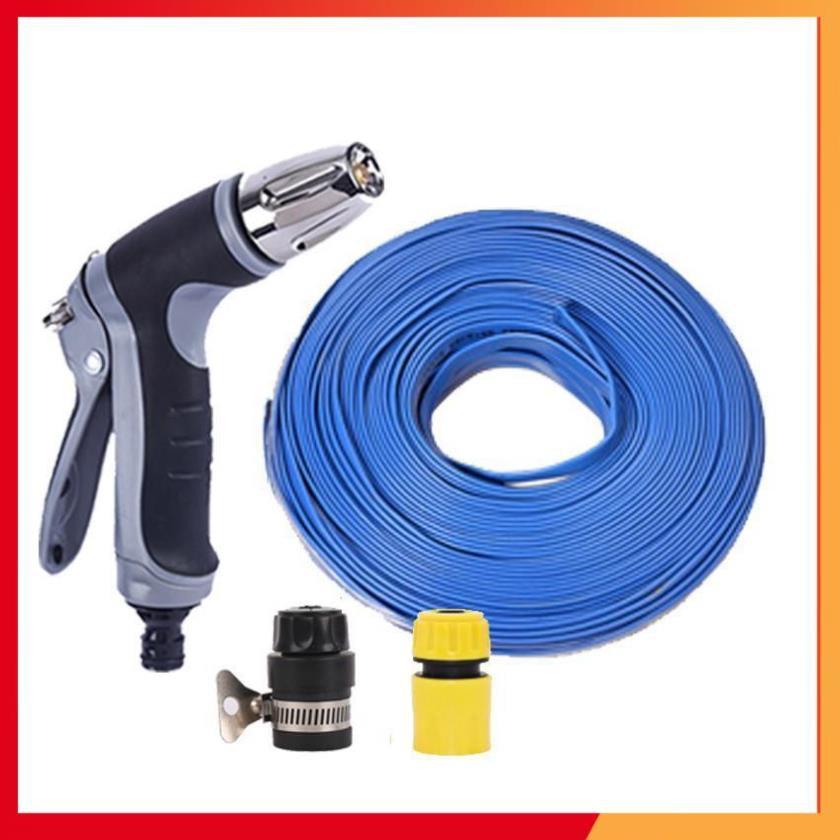Bộ dây và vòi xịt tăng áp rửa xe tưới cây 206817 20M (cút nhựa nối đen 712-2)