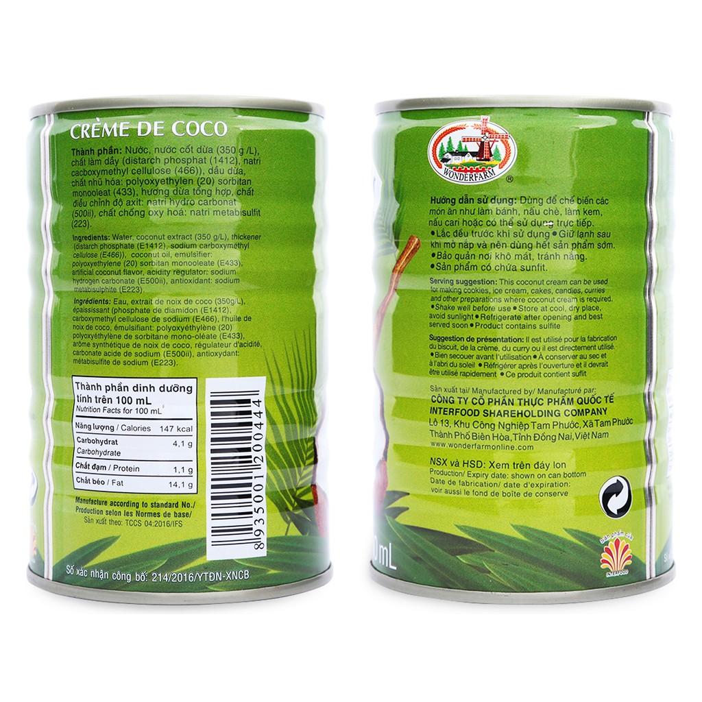 Nước cốt dừa Wonderfarm 400ml