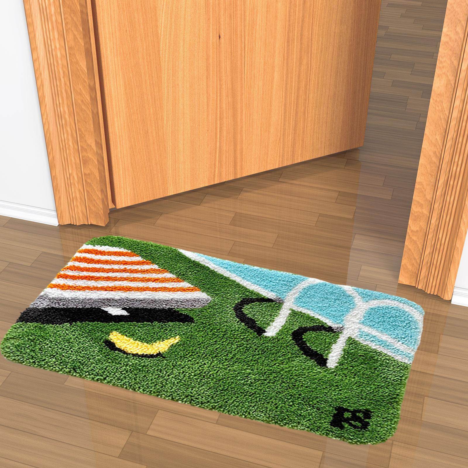 Bath Mat Floor Mat Front Door Mat Flocked Foot Pad Non Slip Water Absorbing Floor Bathmat Modern Bathroom Rug Bath Shower Mat