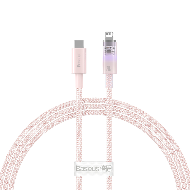 Cáp Sạc Nhanh C to iP Baseus Explorer Series Fast Charging Cable with Smart Temperature Control Type-C to iP 20W (Hàng chính hãng)