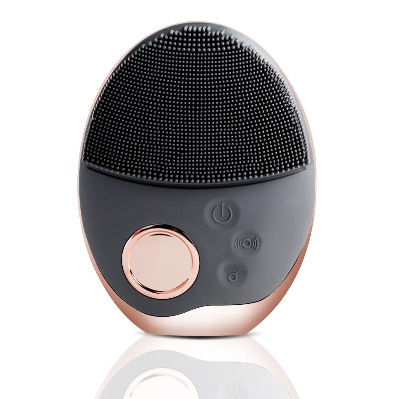 Siêu Âm Thanh 3 Màu Đèn LED Photon Đèn Điện Mặt Ceansing Bàn Chải Mini Không Dây Silicon Mặt Máy Giặt Máy Mát Xa