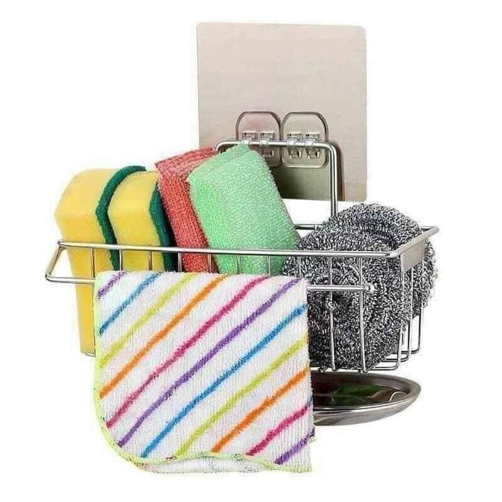 GIỎ treo để giẻ rửa bát có đồ hứng nước - có ảnh thật