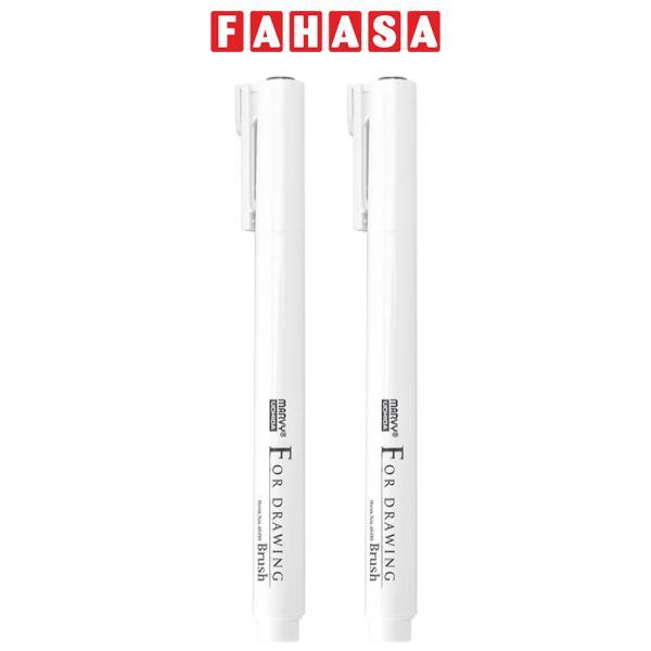 Vỉ 2 Bút Vẽ Kỹ Thuật Brush Tip - Marvy 4600-1 - Màu Đen