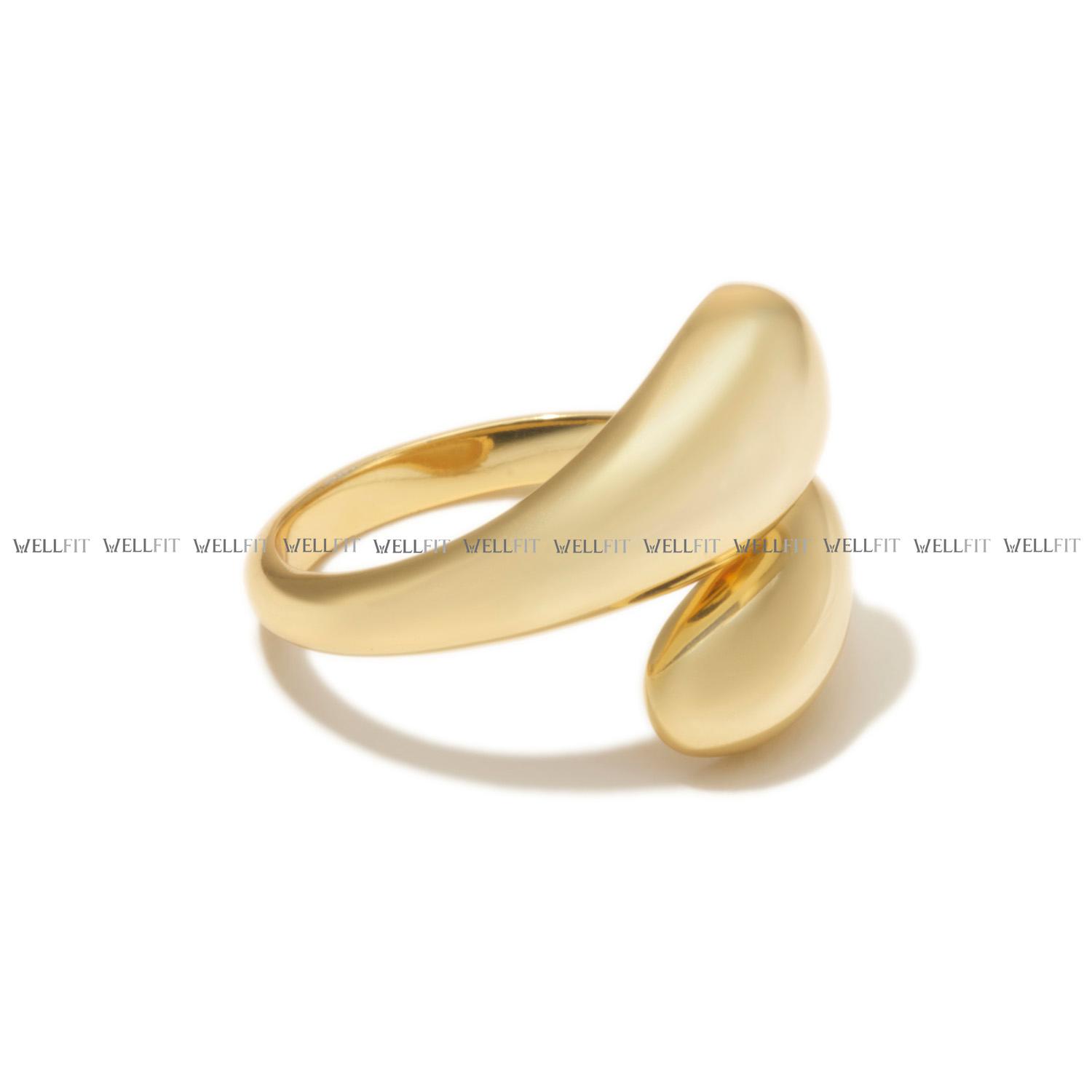 Nhẫn 2 giọt nước dẹt phong cách hiện đại tối giản dễ thương cá tính hàn quốc-NHV1850